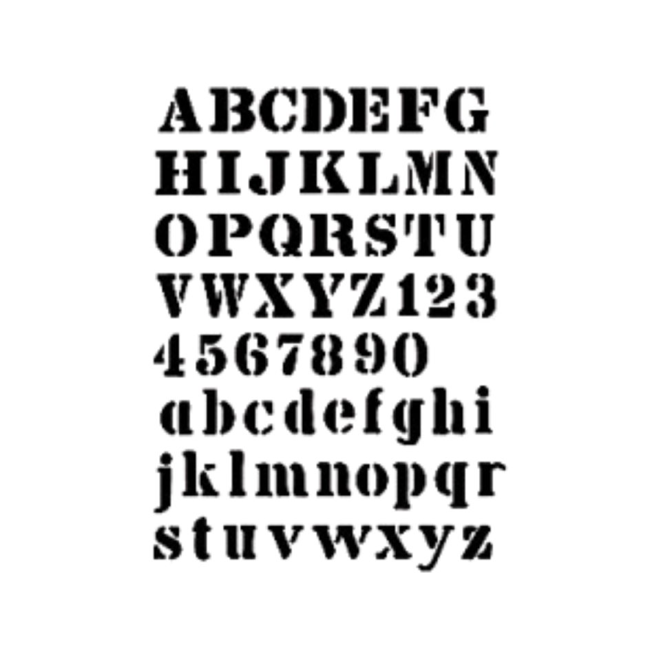 Alfabe Model A4 Stencil Şablon AS430