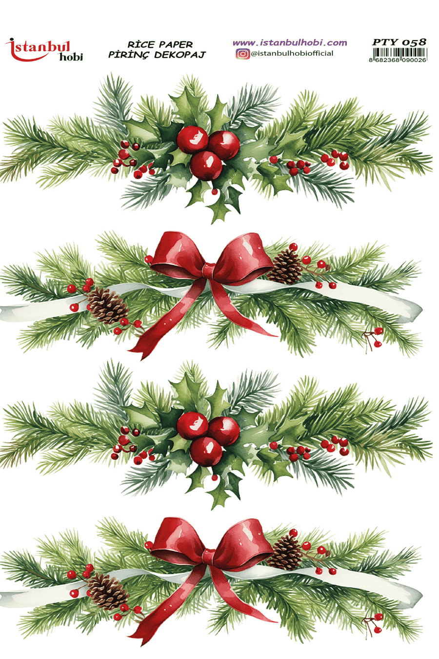 Pirinç Dekopaj Yılbaşı PTY-058 30x42cm