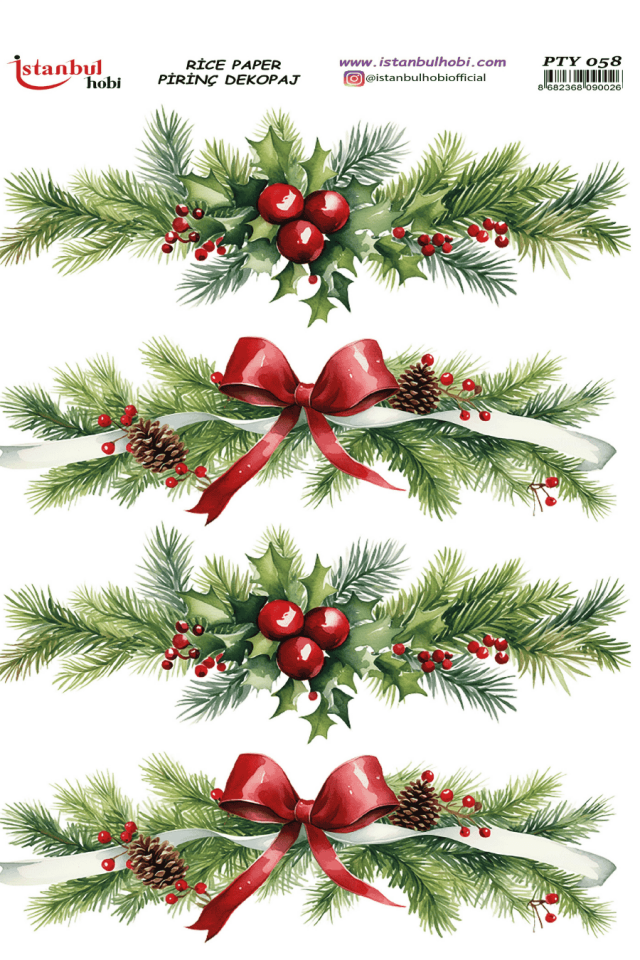Pirinç Dekopaj Yılbaşı PTY-058 30x42cm