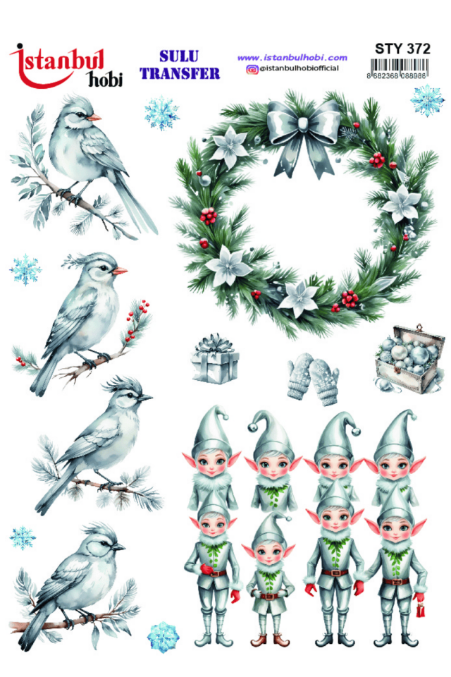 Sulu Transfer Yılbaşı Desen Seri STY372