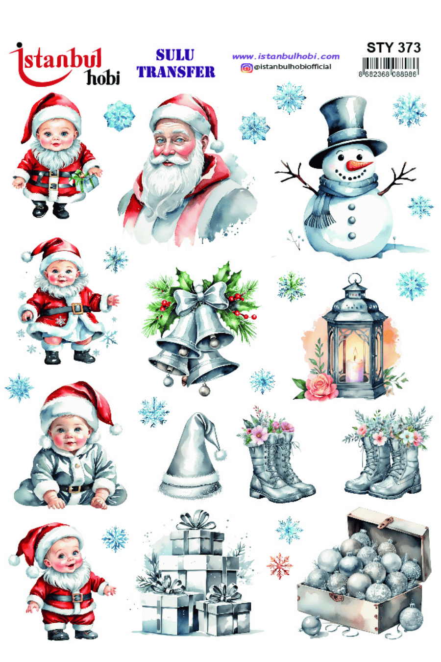 Sulu Transfer Yılbaşı Desen Seri STY373