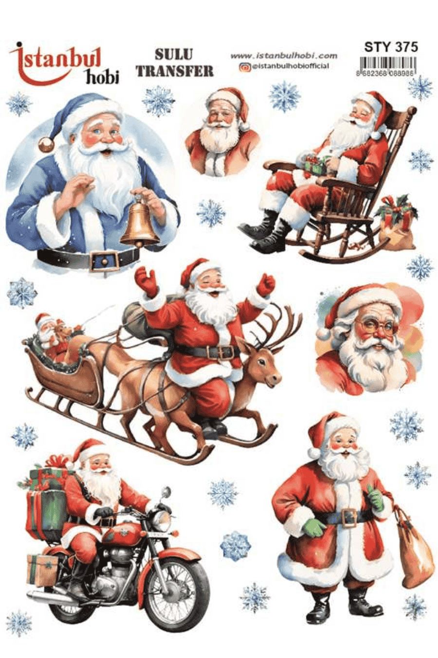 Sulu Transfer Yılbaşı Desen Seri STY375