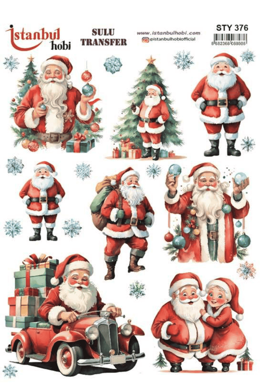 Sulu Transfer Yılbaşı Desen Seri STY376