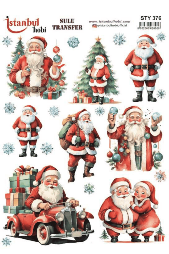 Sulu Transfer Yılbaşı Desen Seri STY376