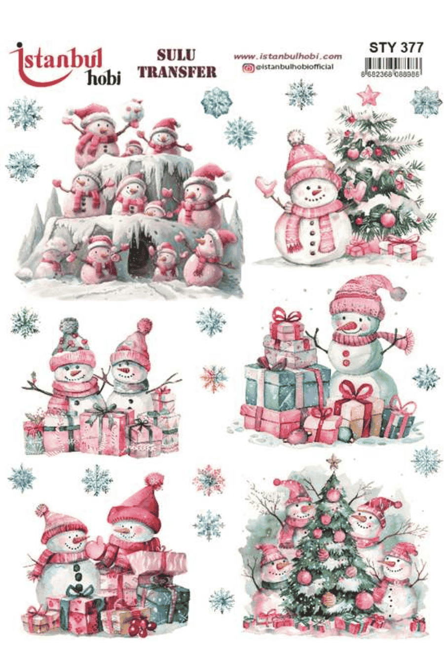 Sulu Transfer Yılbaşı Desen Seri STY377