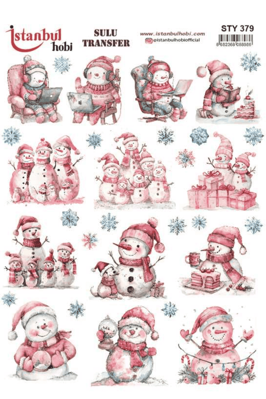 Sulu Transfer Yılbaşı Desen Seri STY379