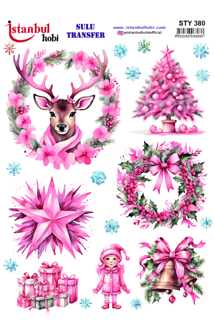 Sulu Transfer Yılbaşı Desen Seri STY380