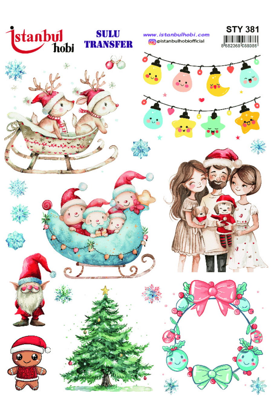 Sulu Transfer Yılbaşı Desen Seri STY381