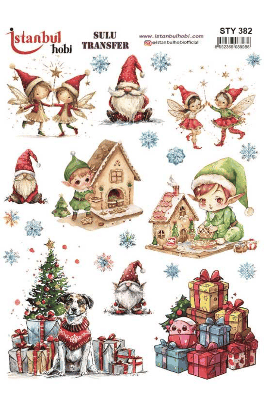 Sulu Transfer Yılbaşı Desen Seri STY382