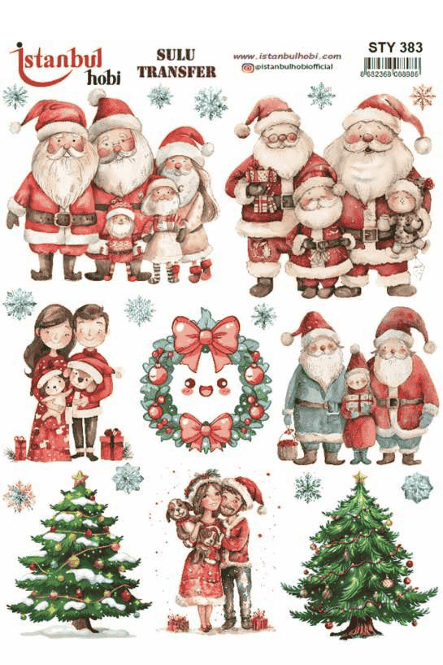 Sulu Transfer Yılbaşı Desen Seri STY383