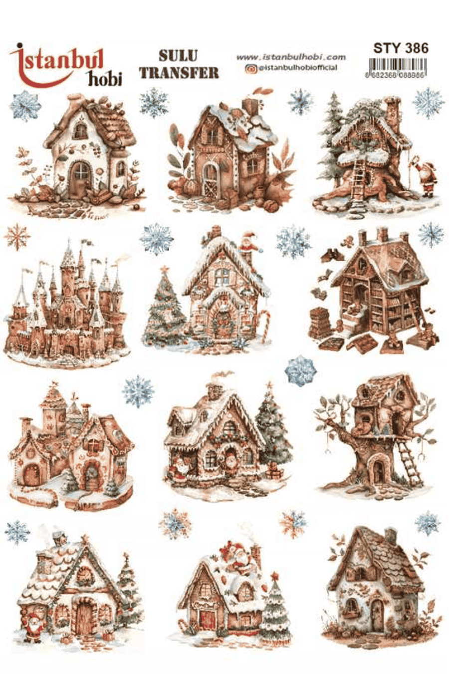 Sulu Transfer Yılbaşı Desen Seri STY386