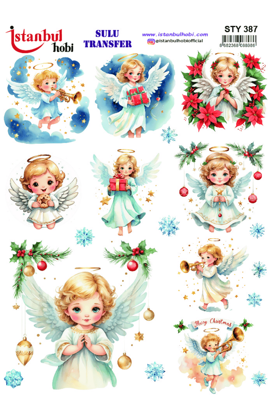 Sulu Transfer Yılbaşı Desen Seri STY387