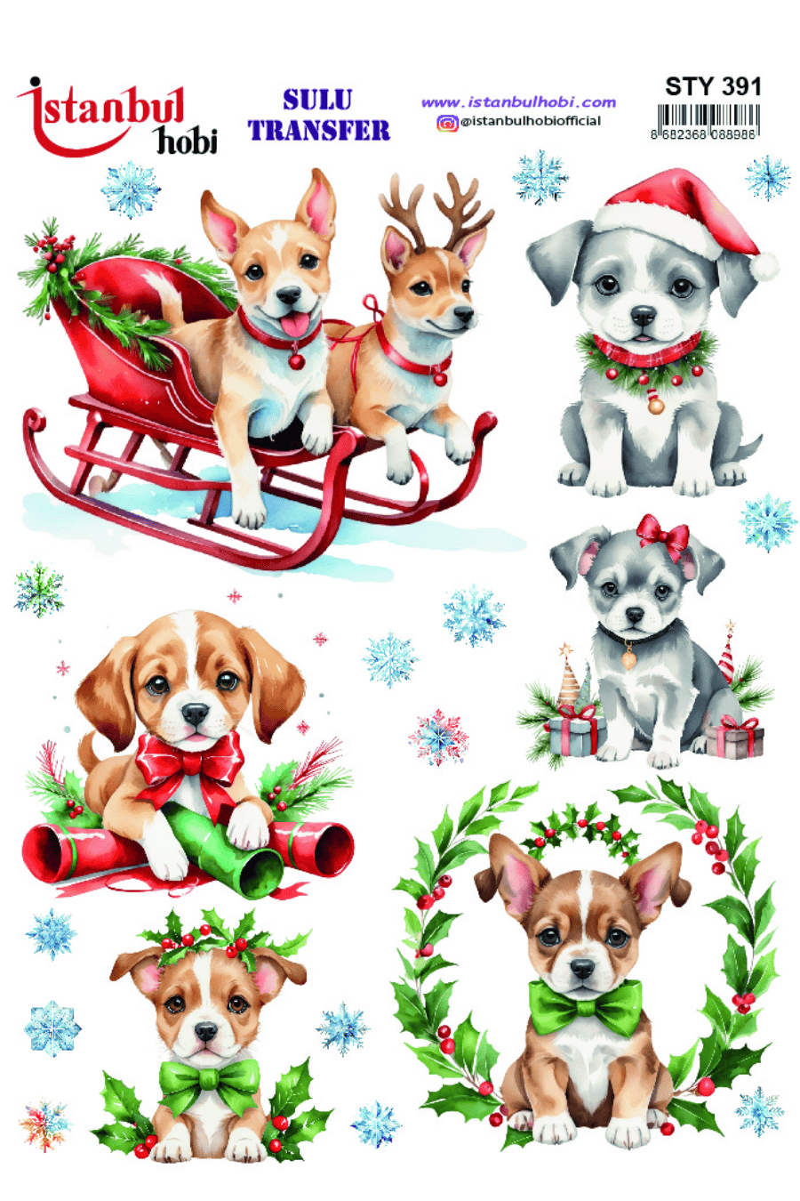 Sulu Transfer Yılbaşı Desen Seri STY391