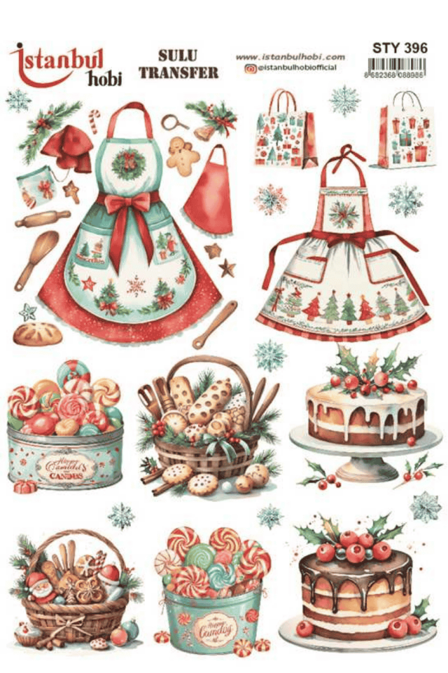 Sulu Transfer Yılbaşı Desen Seri STY396