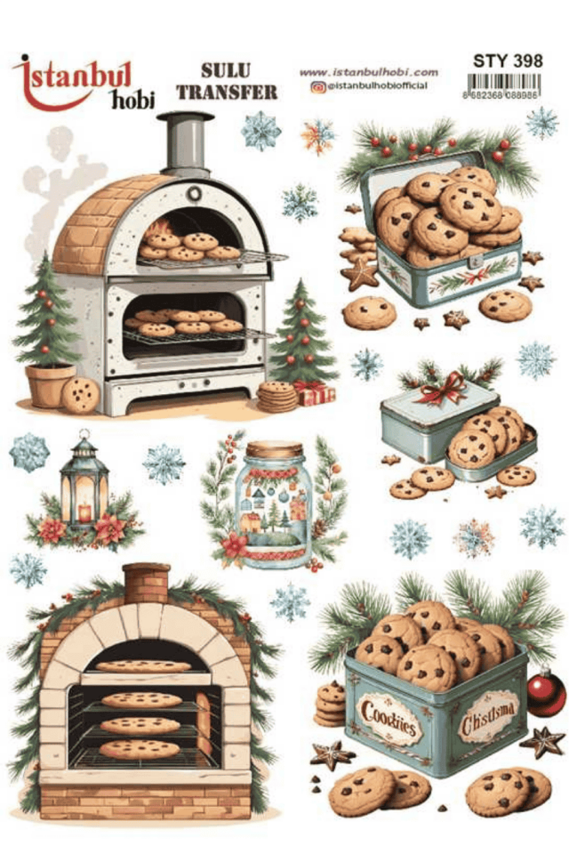 Sulu Transfer Yılbaşı Desen Seri STY398