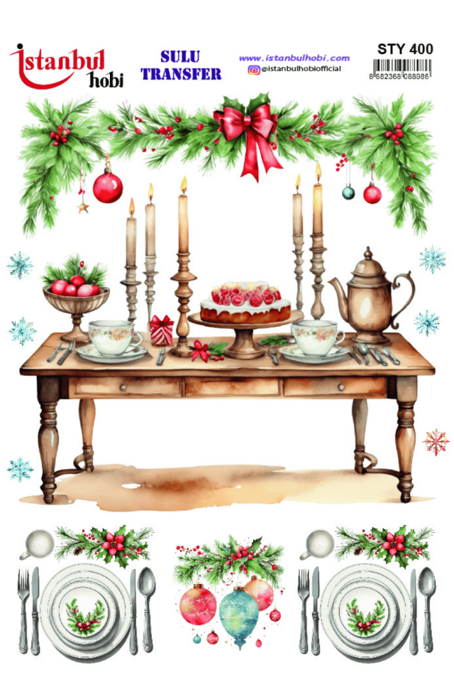 Sulu Transfer Yılbaşı Desen Seri STY400