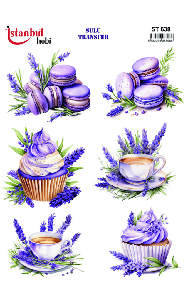 Sulu Transfer Lavantalar Desen Seri ST638