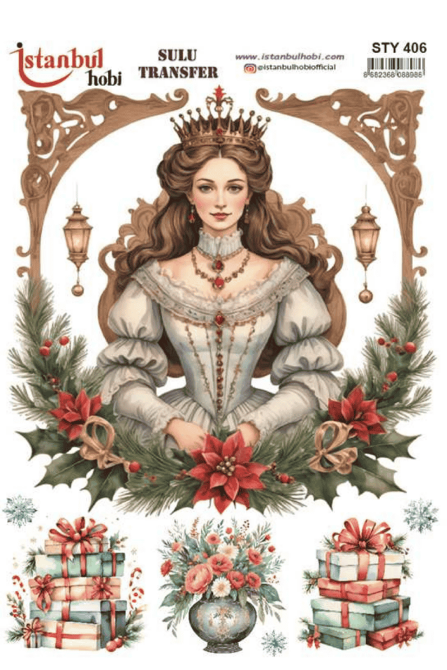 Sulu Transfer Yılbaşı Desen Seri STY406