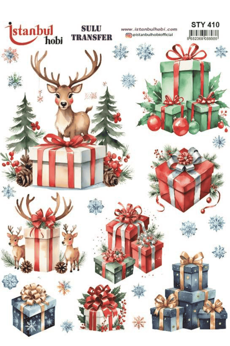 Sulu Transfer Yılbaşı Desen Seri STY410