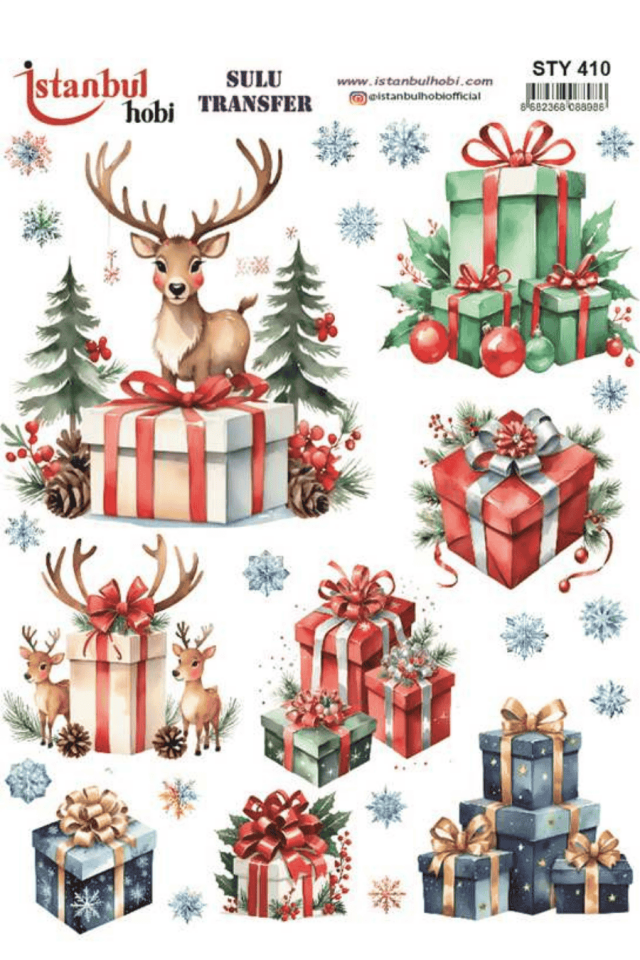 Sulu Transfer Yılbaşı Desen Seri STY410