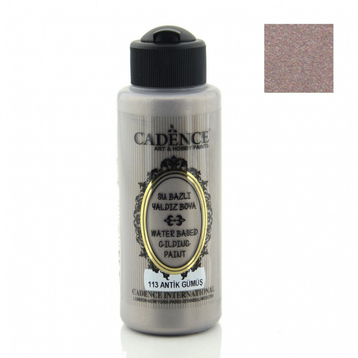 Antik Gümüş Su Bazlı Yaldız 120ml - 113
