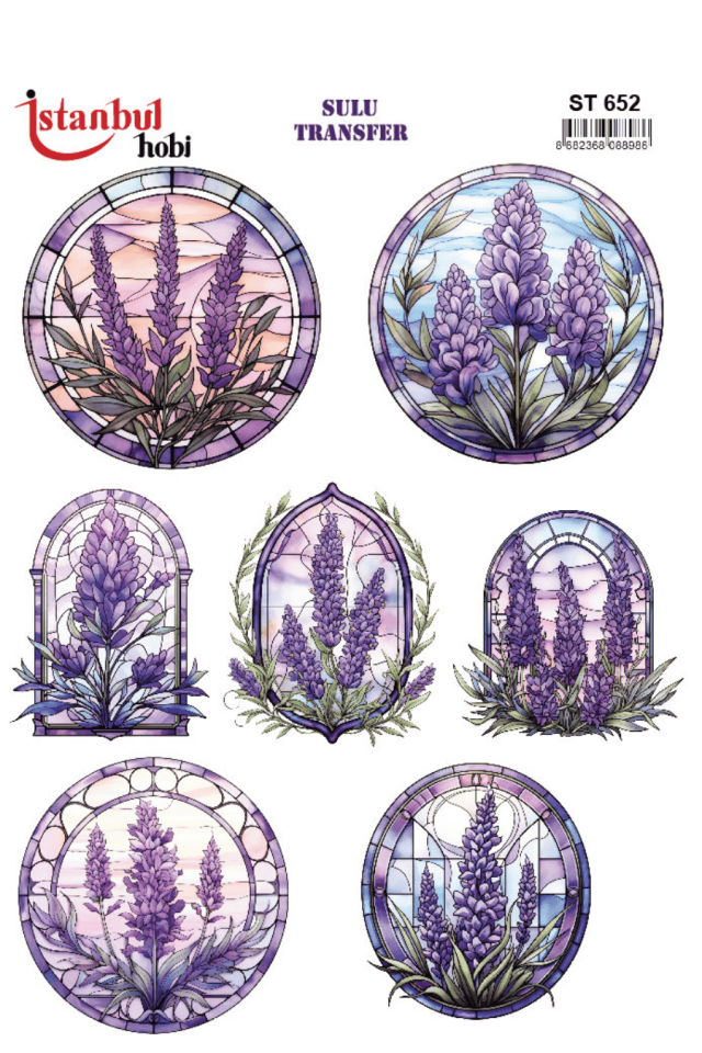 Sulu Transfer Lavantalar Desen Seri ST652