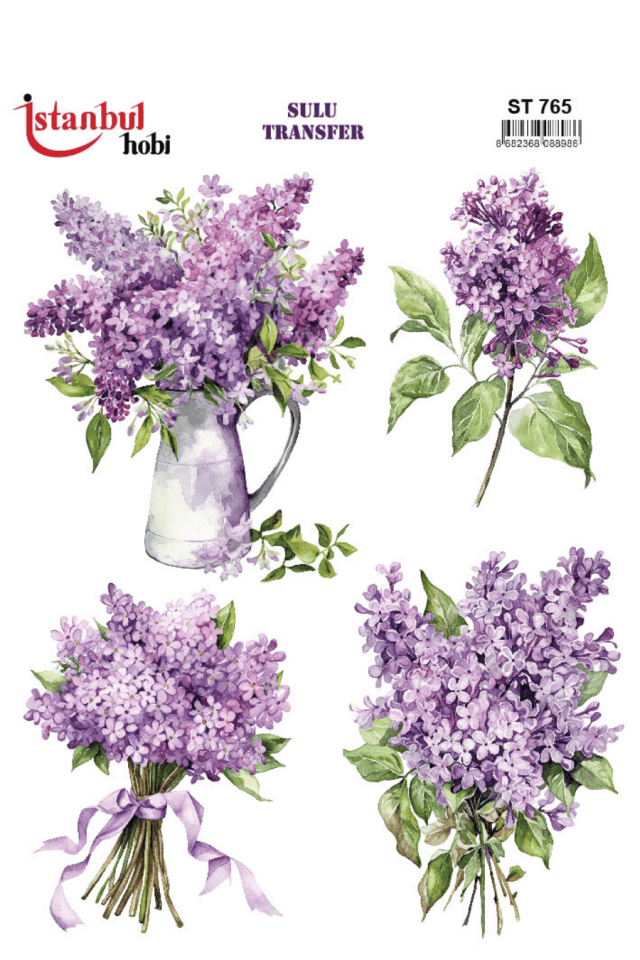 Sulu Transfer Lavantalar Desen Seri ST765