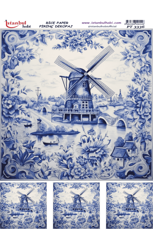 Pirinç Dekopaj Çini ve Türk Motifleri Desen Serisi PT-3336
