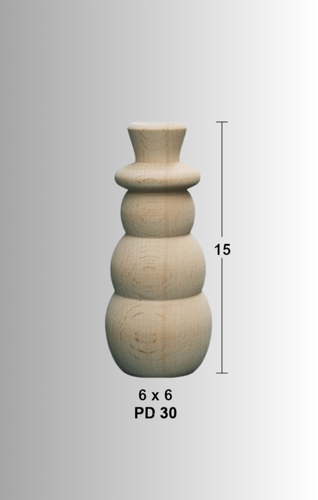 Doğal Ağaç Kardan Adam (15cm) PD-30