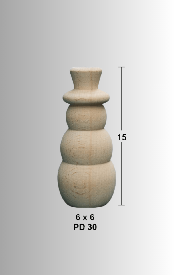 Doğal Ağaç Kardan Adam (15cm) PD-30