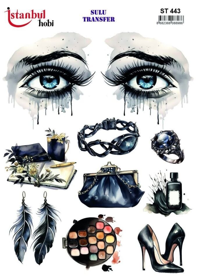 Sulu Transfer Kadınlar Desen Seri ST442