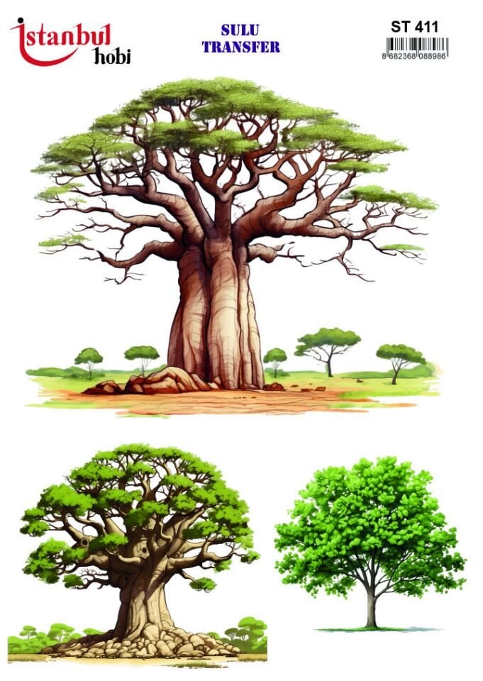 Sulu Transfer Ağaç Desen Seri ST411