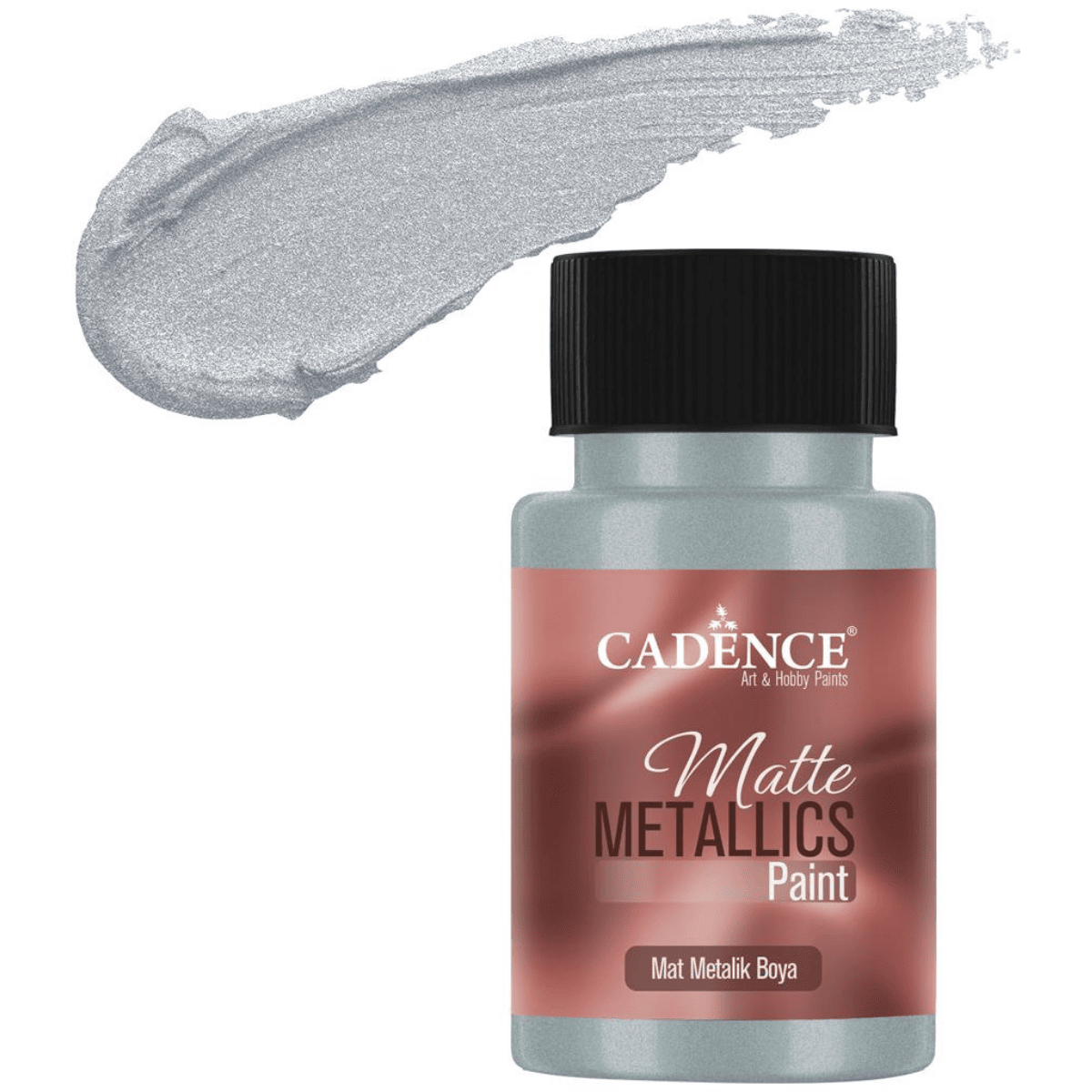 Kül Gri Mat Metalik Boya 50ml-MMB18