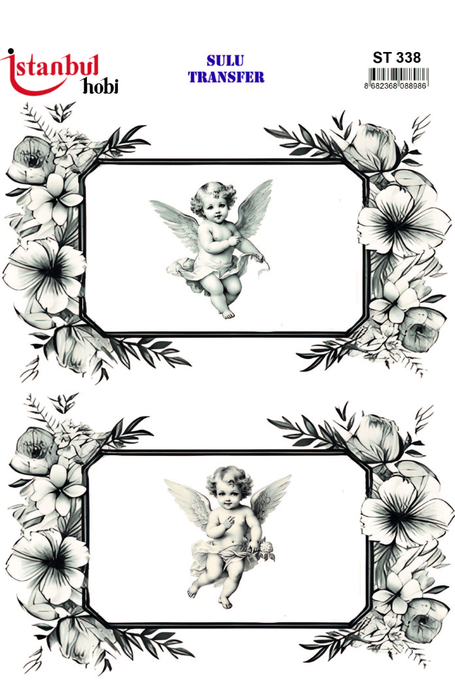Sulu Transfer Melek Desen Seri ST338