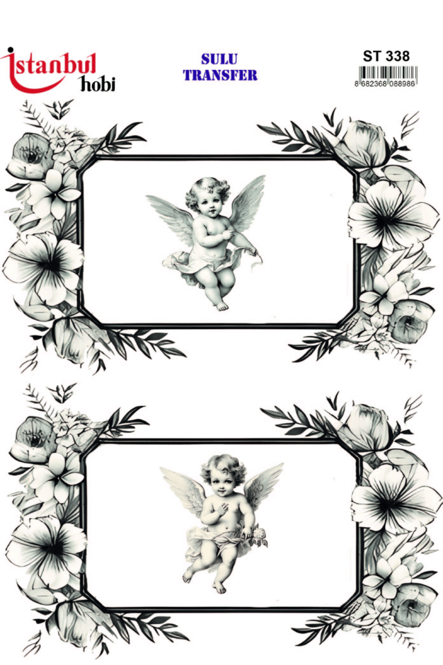 Sulu Transfer Melek Desen Seri ST338