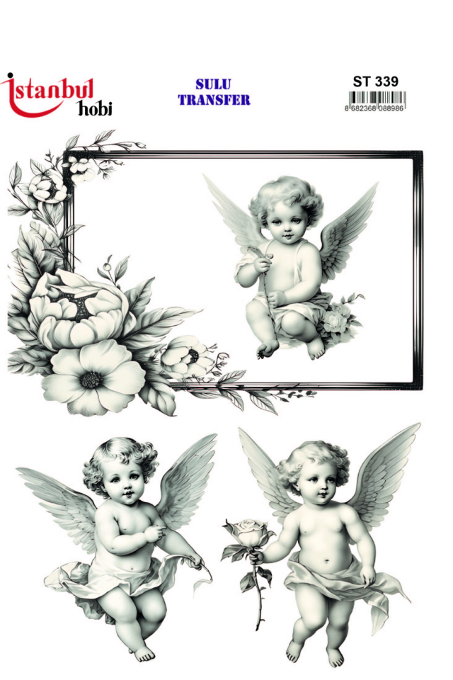 Sulu Transfer Melek Desen Seri ST339