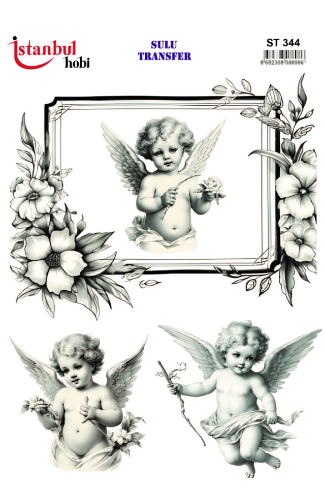 Sulu Transfer Melek Desen Seri ST344