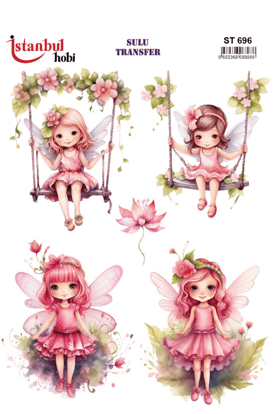 Sulu Transfer Melek Desen Seri ST696