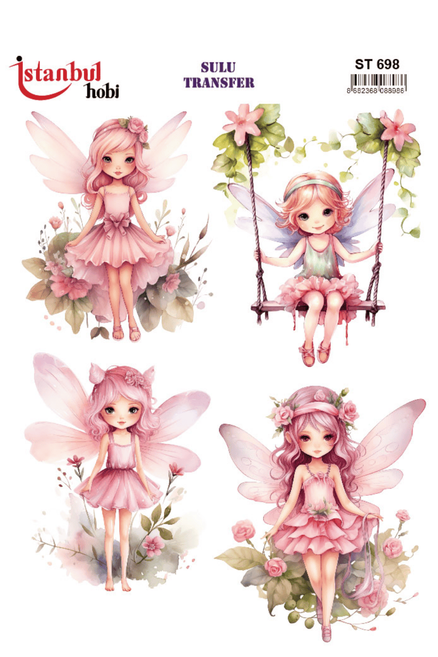 Sulu Transfer Melek Desen Seri ST698