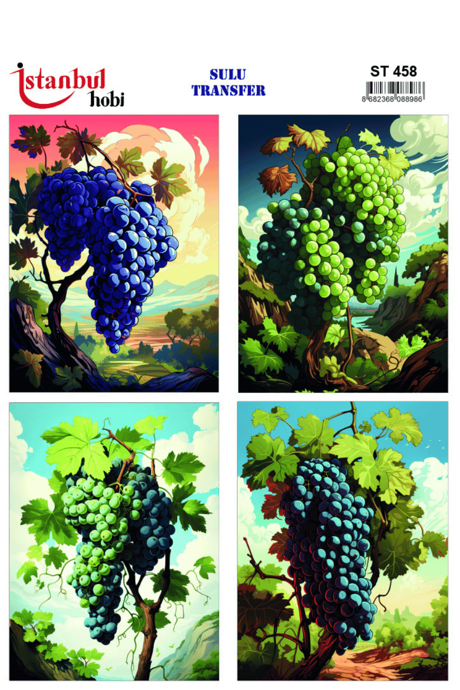 Sulu Transfer Meyveli Desen Seri ST458
