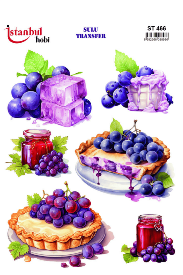 Sulu Transfer Meyveli Desen Seri ST466
