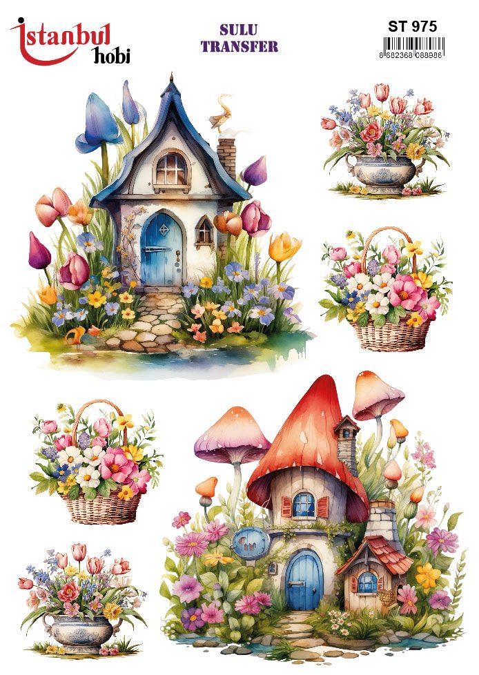 Sulu Transfer Hayvanlar Desenli Seri ST975