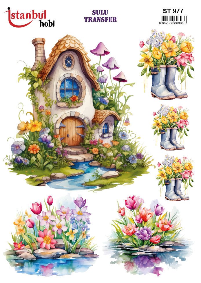 Sulu Transfer Hayvanlar Desenli Seri ST977