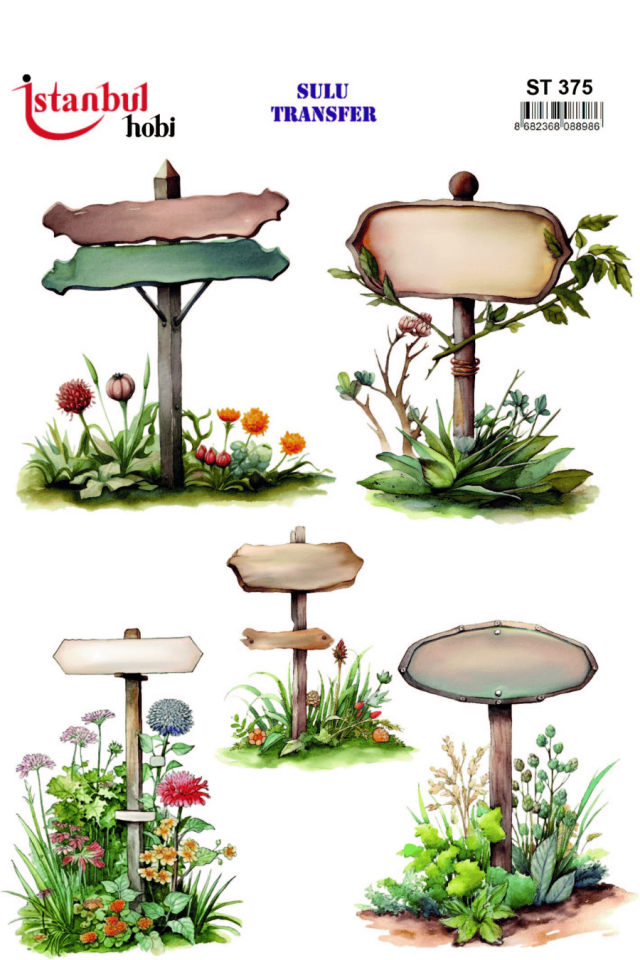 Çerçeve ve Pano Desenli Sulu Transfer ST375