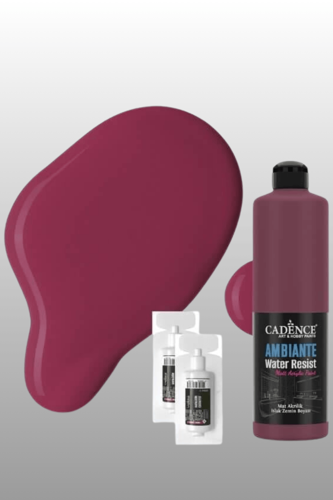 Bordo Ambiante Islak Zemin Boyası 500ml+20ml Katalizör AW-34