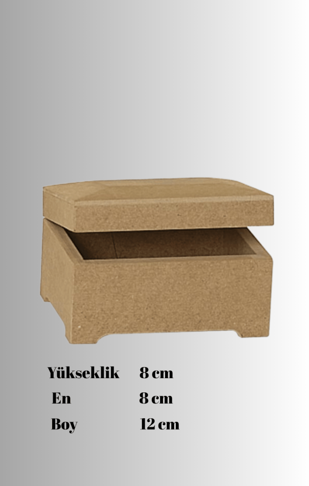 Kapağı Düz Minik Sandık KU-282