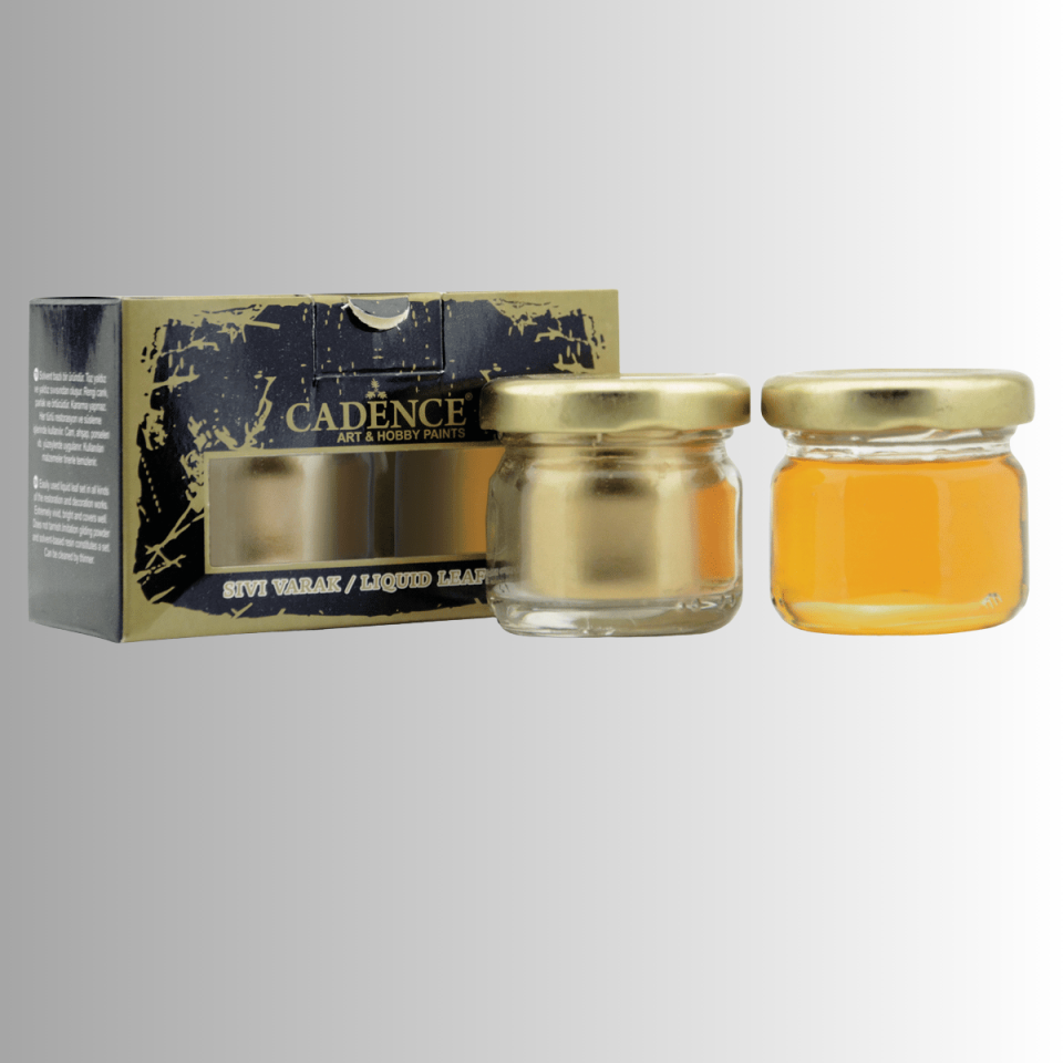 Sıvı Varak Takımı - Altın + Tinktür Seti | 30ml + 10gr | Parlak ve Dayanıklı