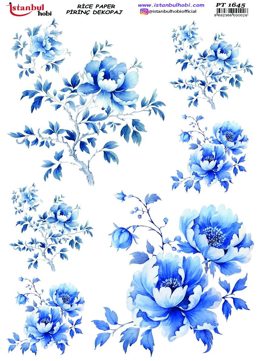 Pirinç Dekopaj Çiçekli PT-1645 30x42cm