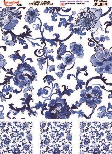 Pirinç Dekopaj Çiçekli PT-2890 30x42cm