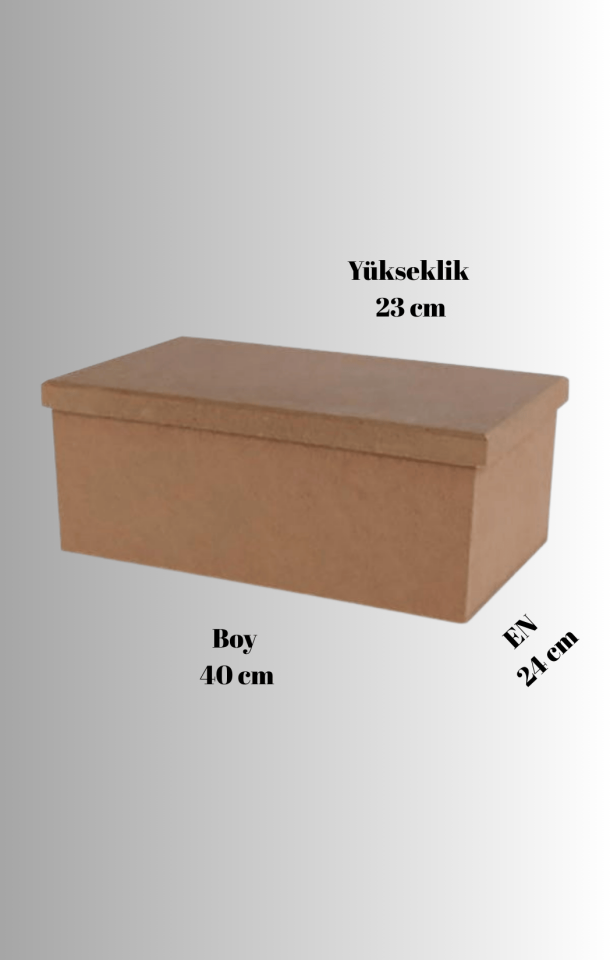 Dikdörtgen MDF Saklama Kutusu KU-212